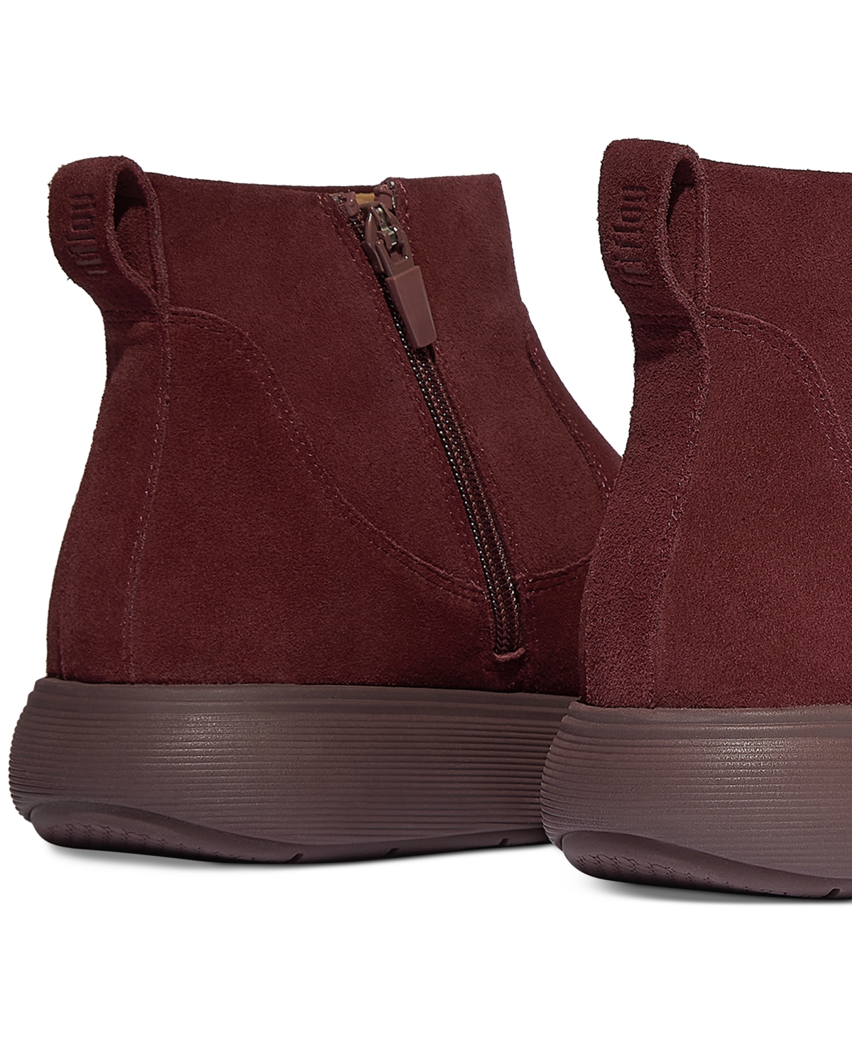 Fitflop Women's Iq-comff Suede Zip Ankle Booties In Brown