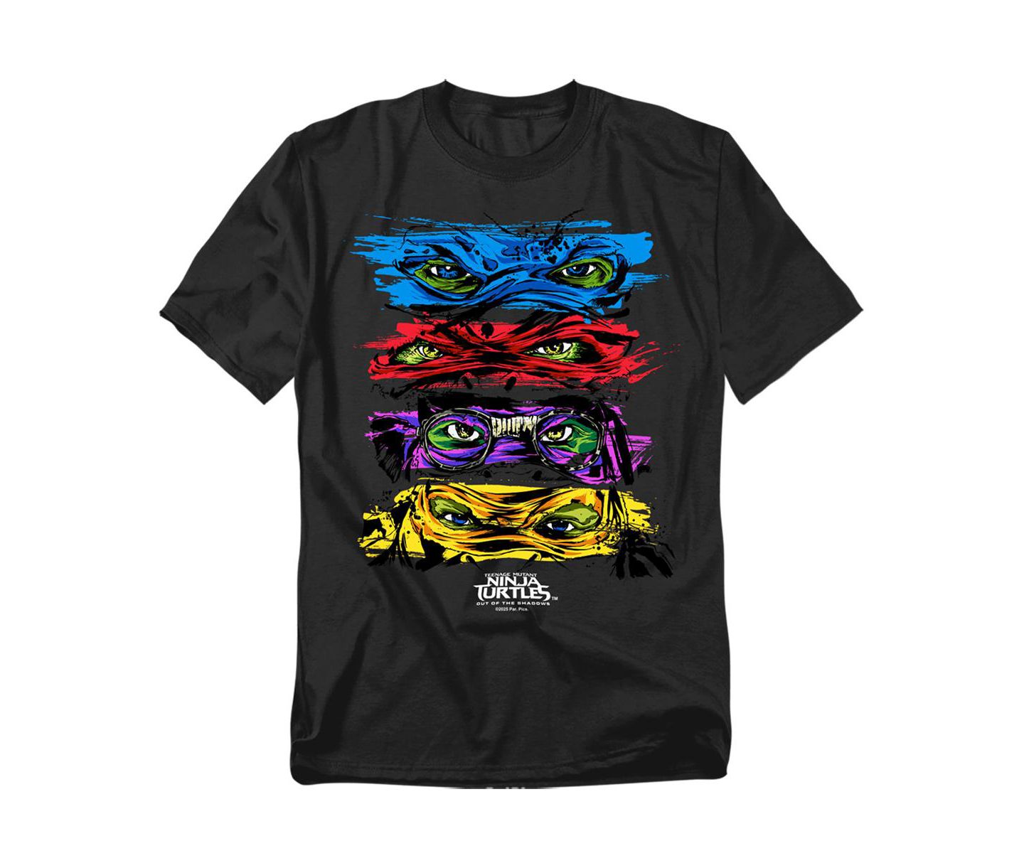 Мужская футболка Teenage Mutant Ninja Turtles Out Of The Shadows Group Stacked Masks, цвет: Чёрный — фото 1