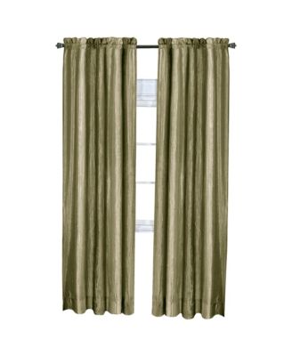 Ombre Crushed Satin Sheer Single Window Curtains & Valances - 50 in. W x 84 in. L, Sage
