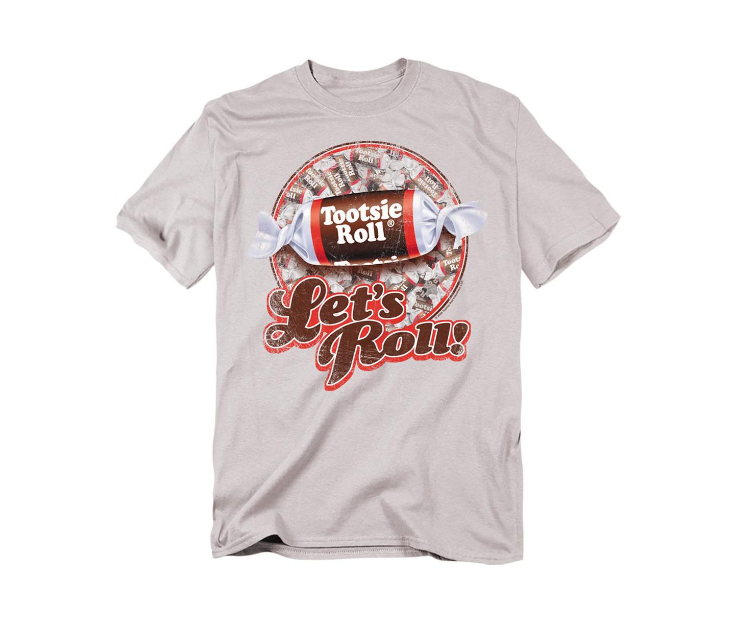 Мужская футболка Tootsie Roll Lets Roll!, цвет: Серебряный — фото 1