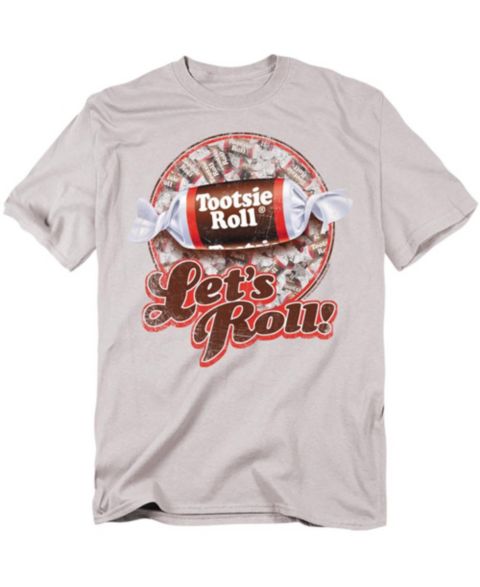 Мужская футболка Tootsie Roll Lets Roll!, цвет: Серебряный
