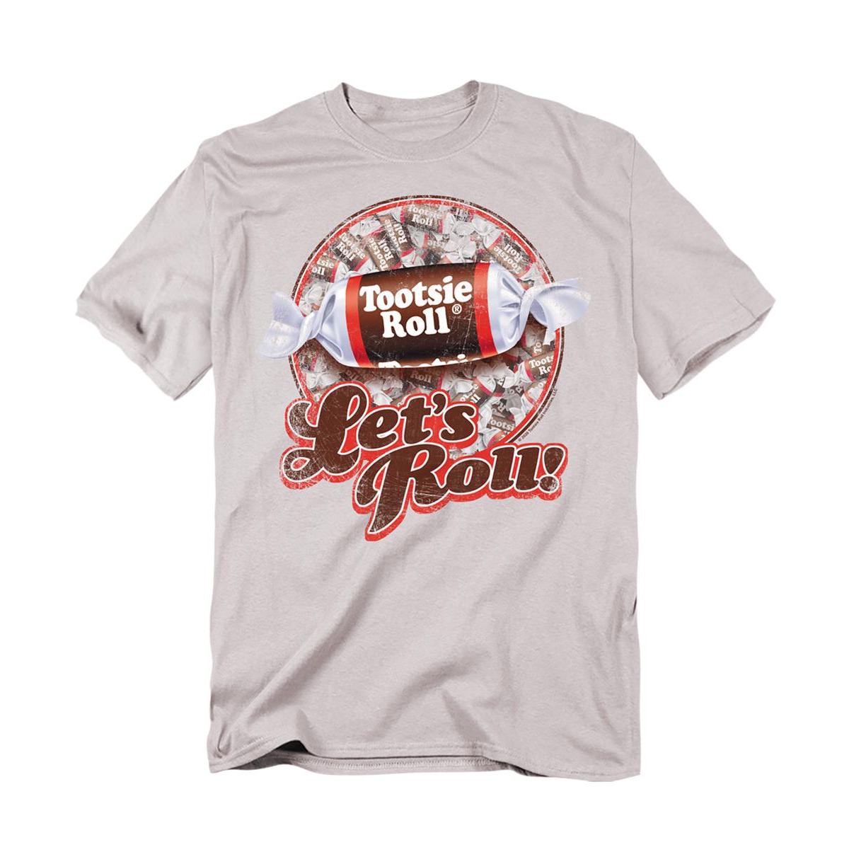 Men's Tootsie Roll Lets Roll! T-Shirt - Silver