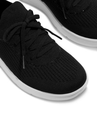 Women's Super-Q Crystal-Trim Knit Laced Up Sneakers