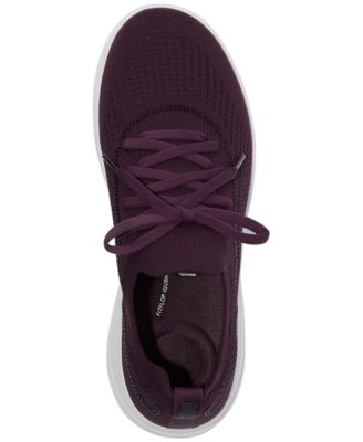 Women's Super-Q Crystal-Trim Knit Laced Up Sneakers