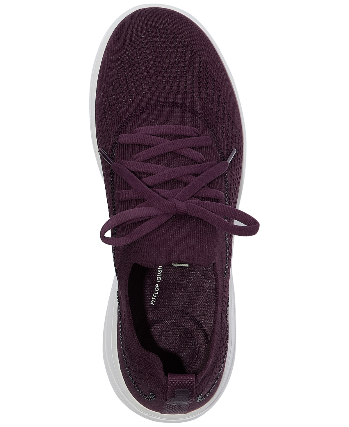 Fitflop Women's Super-q Crystal-trim Knit Laced Up Sneakers In Purple