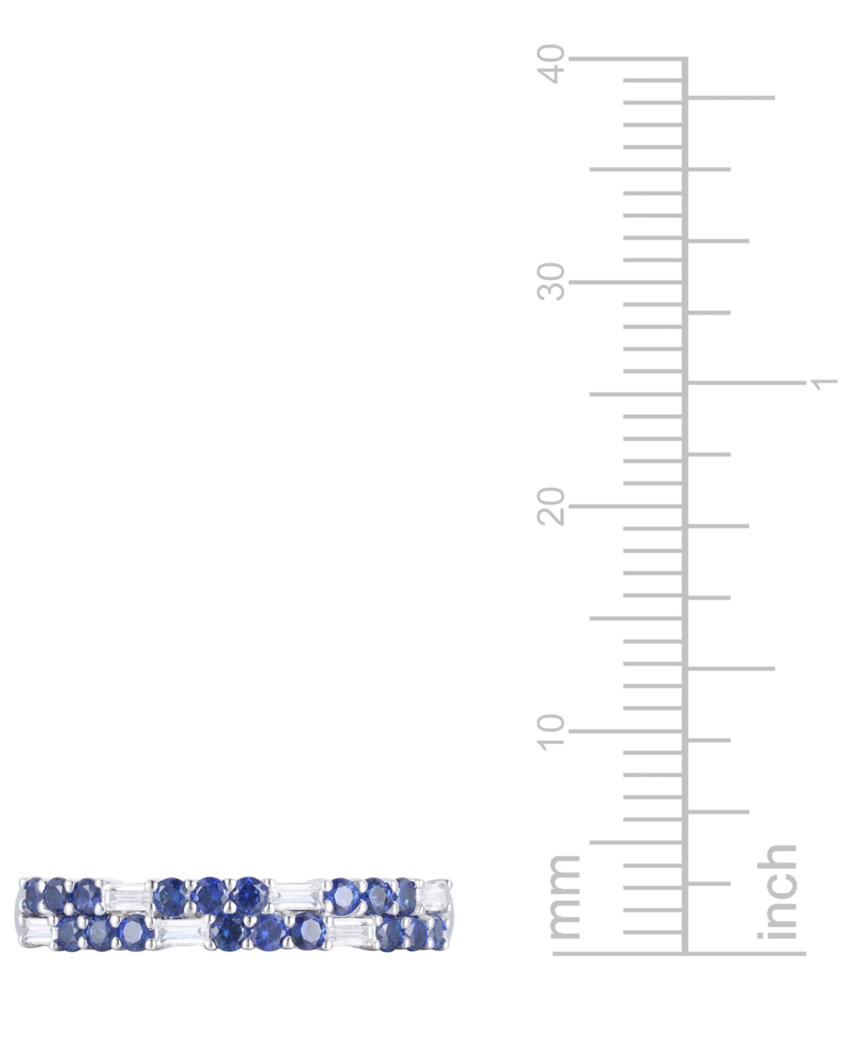 Macy's Created Sapphire, Created White Sapphire & Multi-gemstone Ring In Sterling Silver In Blue