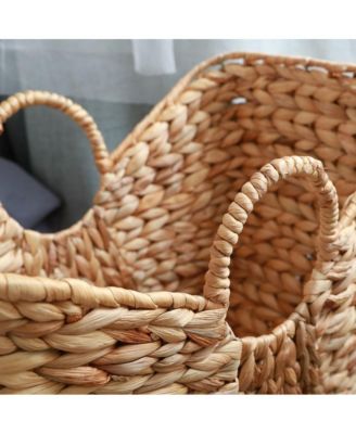 Vintiquewise Large Wicker Laundry Basket with Round Handles