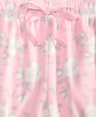 Women's Printed Fleece Pajama Pants, Created for Macy's
