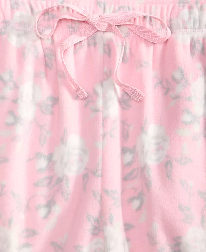 Women's Printed Fleece Pajama Pants - thumbnail 3