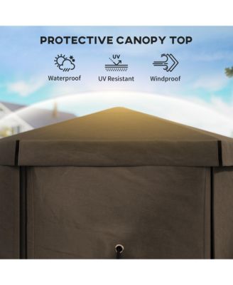 12' x 12' Hexagonal Pop Up Gazebo, Outdoor Canopy Tent