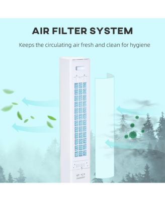 Bladeless Air Cooler, Evaporative Oscillating Tower Fan Humidifier Unit