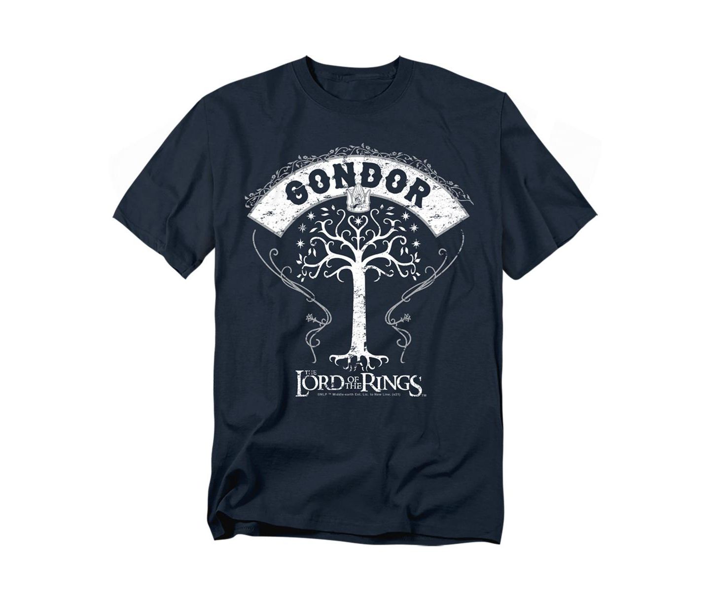 Мужская футболка Lord Of The Rings Big & Tall Tree of Gondor, цвет: Тёмно-синий — фото 1