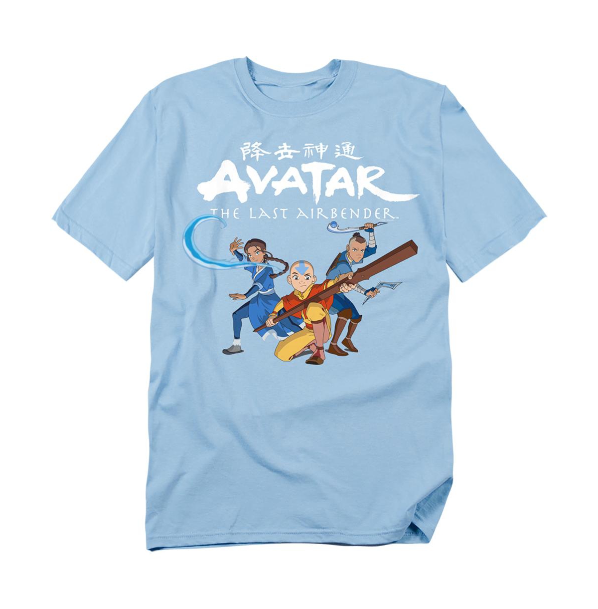 Men's Avatar The Last Airbender Group Shot T-Shirt - Light blue