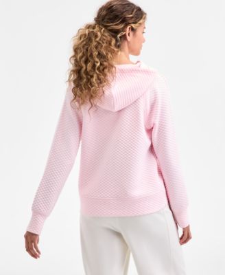 Women's Relaxed Quilted Half-Zip Hoodie, Macy's Exclusive 