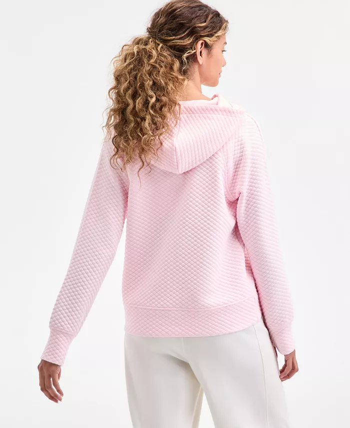 Women's Relaxed Quilted Half-Zip Hoodie - thumbnail 2