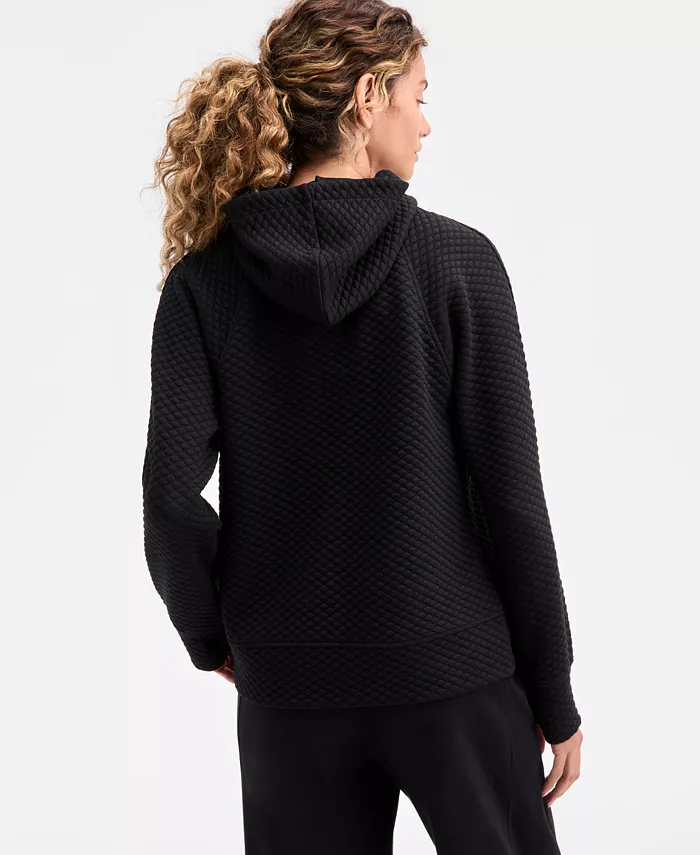 Women's Relaxed Quilted Half-Zip Hoodie - thumbnail 10