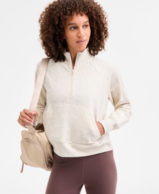ID Ideology - Women's Neppy Fleece Quarter-Zip Sweatshirt