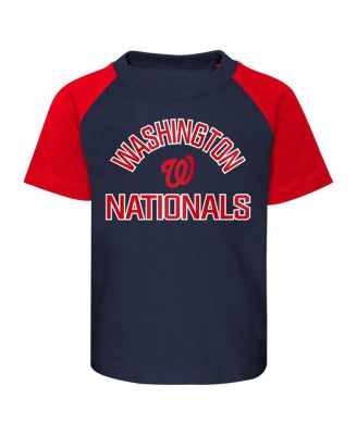 Baby Boys and Girls 2-Piece Navy/Heather Gray Washington Nationals Ground Out Baller Raglan T-Shirt and Shorts Set