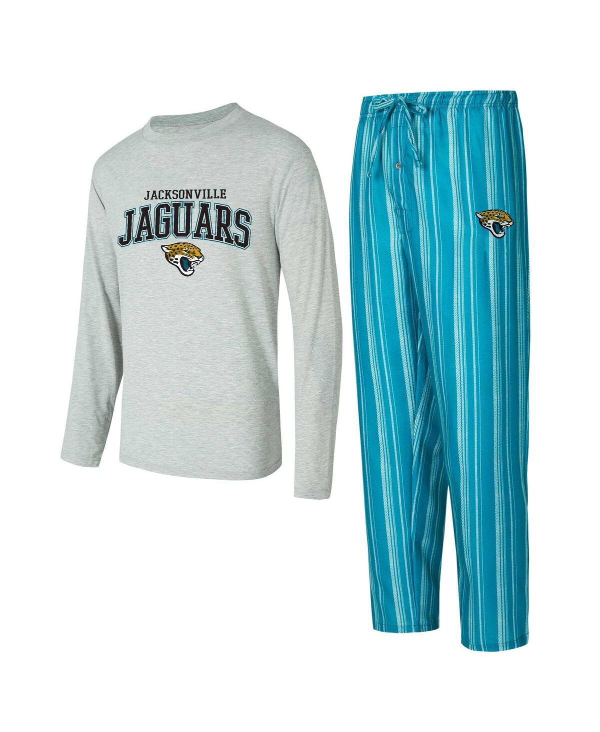 Concepts Sport Men's 2-piece Jacksonville Jaguars Petition Long Sleeve Top And Pants Sleep Set In Multi