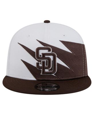 Men's Brown/White San Diego Padres Jagged 9FIFTY Snapback Hat