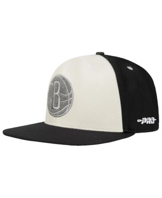 Men's Cream Brooklyn Nets French Terry Snapback Hat