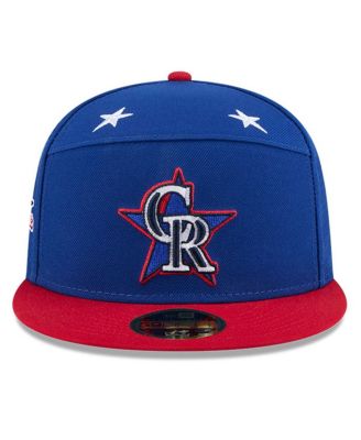 Men's Blue/Red Colorado Rockies 2025 MLB All-Star Game Workout Side Patch 59FIFTY Fitted Hat