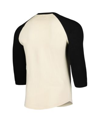 Men's Cream/Black Tampa Bay Rays Raglan 3/4-Sleeve T-Shirt