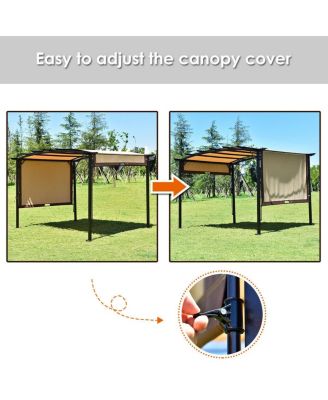 12' x 9' Pergola Kit Metal Frame Gazebo Canopy Cover Patio Shelter