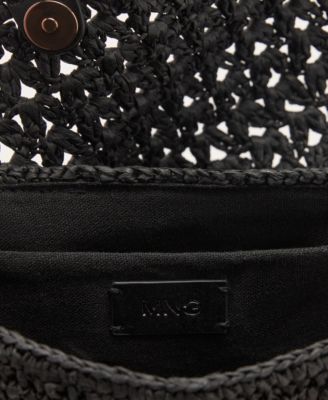 Women's Studs Natural Fiber Shoulder Bag