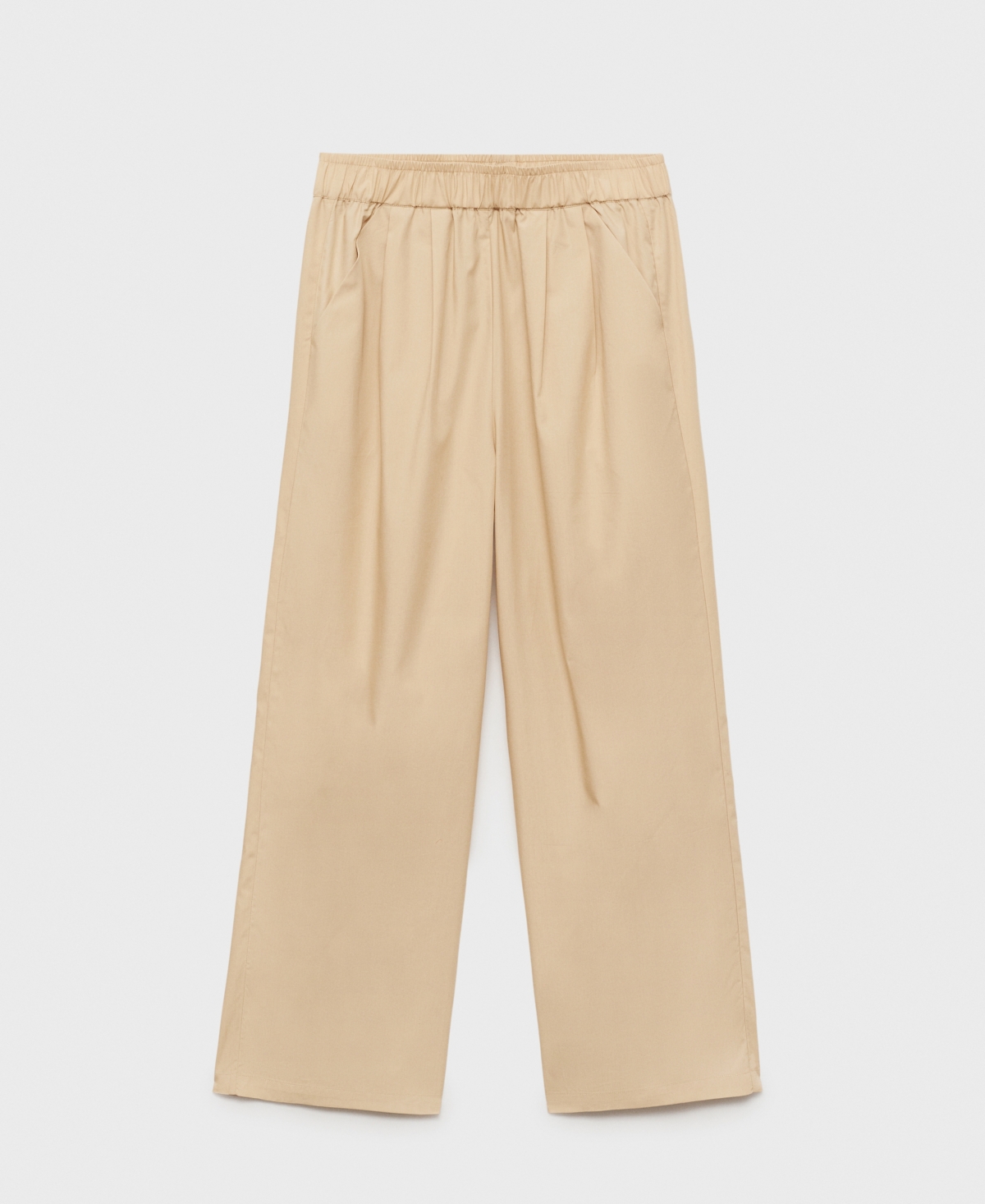 Mango Women's Straight-cut Crop Pants In Brown
