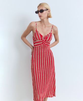 Women's Striped Gathered Dress