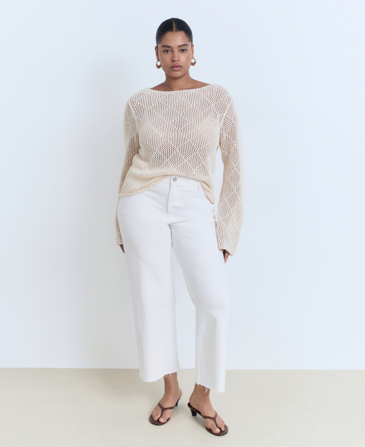 Women's Catherin Culotte High-Rise Jeans - White