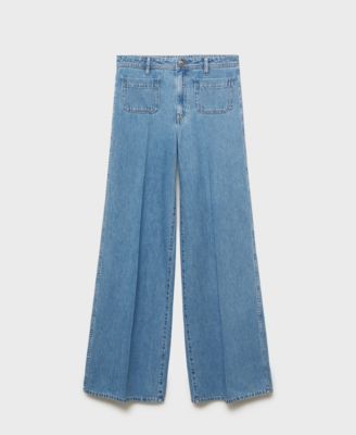 MANGO - Women's High-Rise Wide leg Jeans