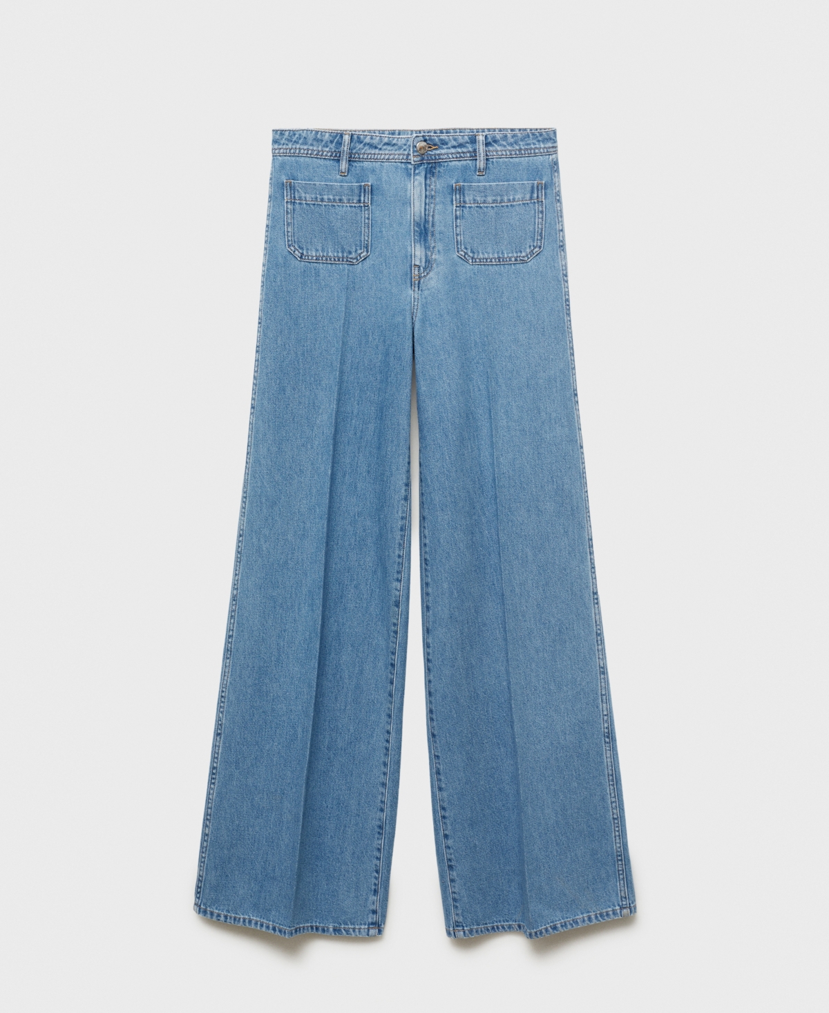 Women's High-Rise Wide Leg Jeans - Medium Blue