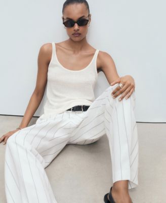 Women's Strappy Linen Top