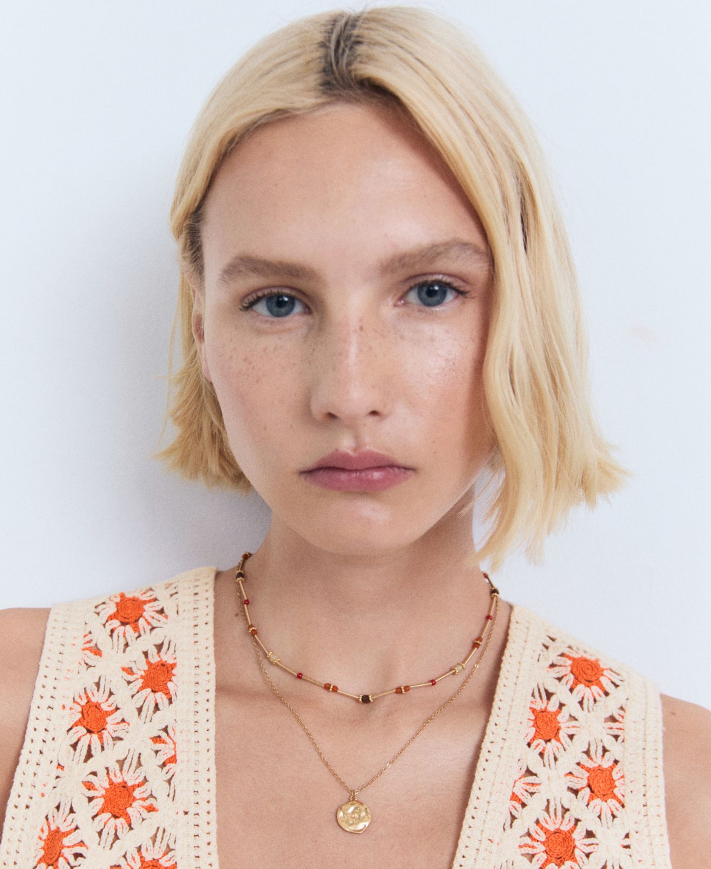 Женский топ Mango Crochet Ties, цвет: Оранжевый — фото 2