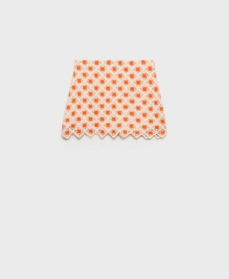 MANGO - Women's Crochet Mini Skirt