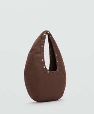 MANGO - Women's Oval Studded Shoulder Bag