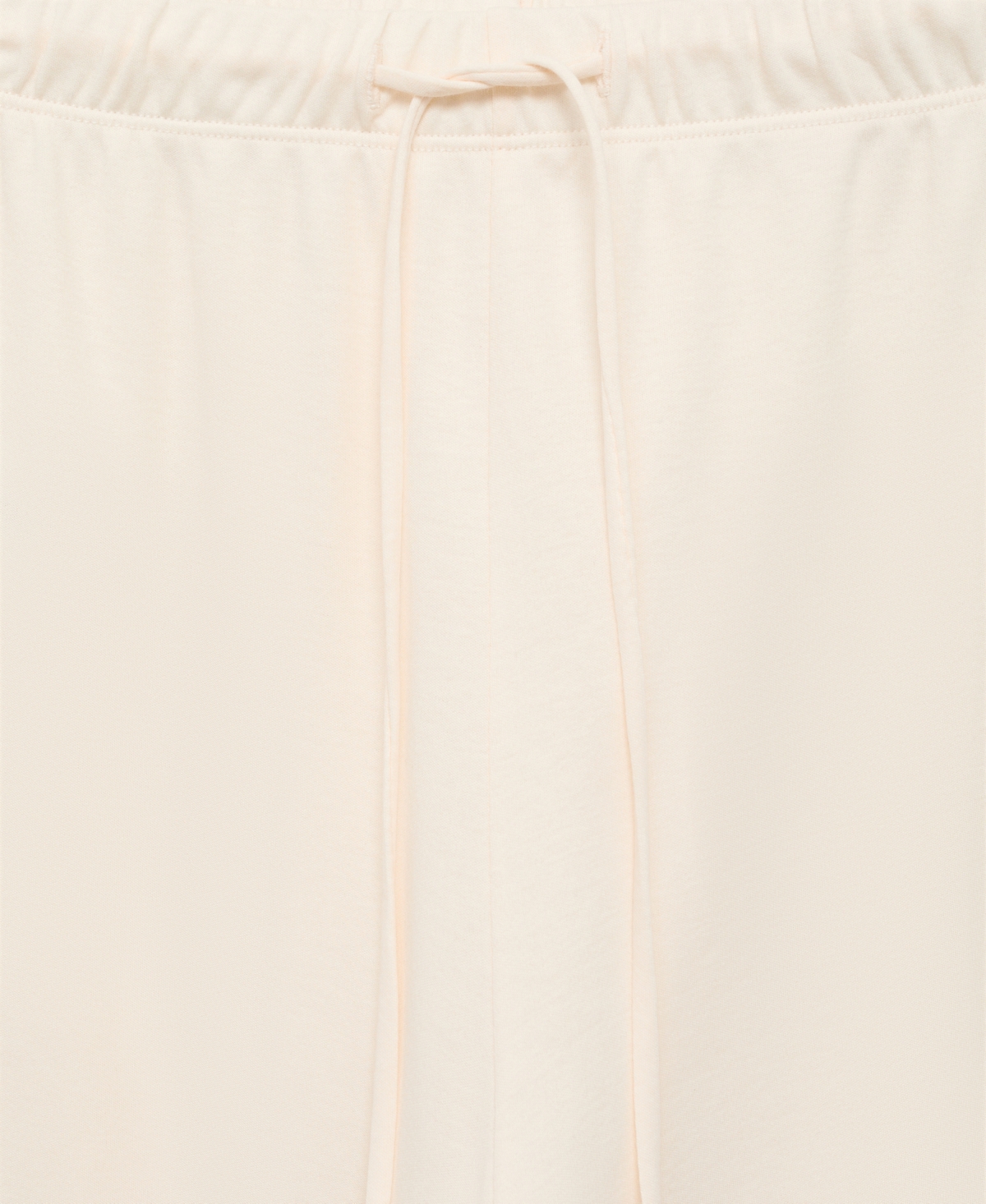Mango Solid Cotton Pajama Pants In White