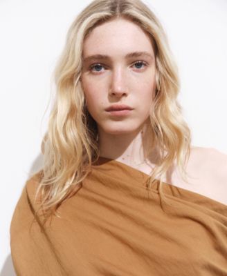 Women's Asymmetric Draped Gown