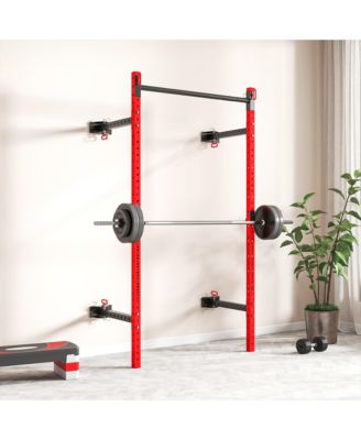 Folding Squat Rack with Pull Up Bar, 1000 Pounds Capacity,