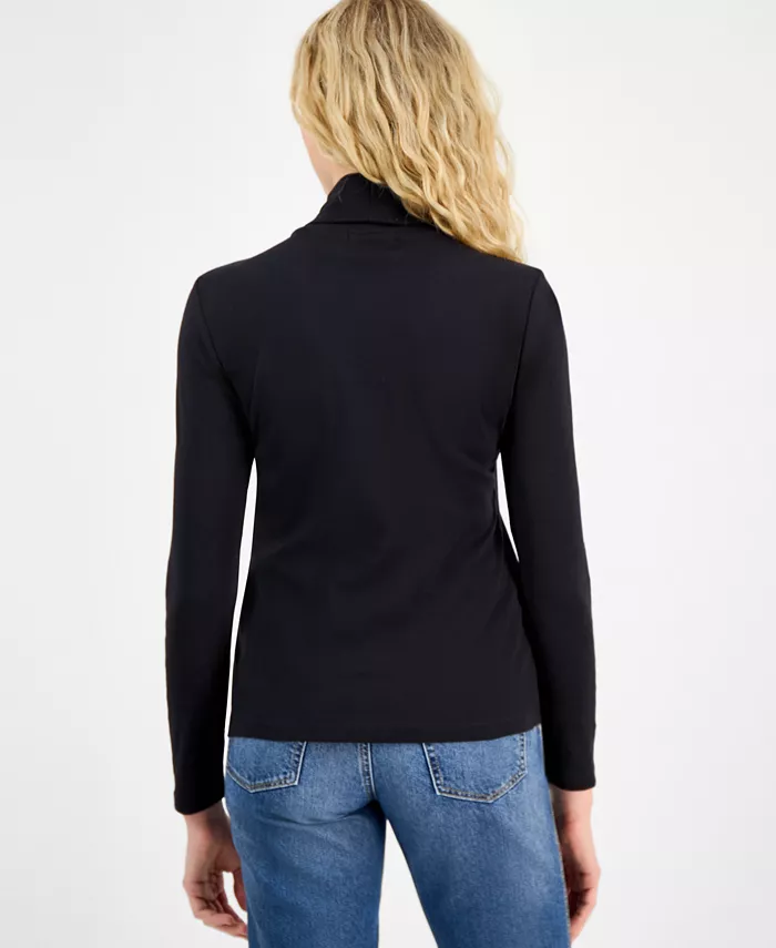 Jeans Women's Cotton Turtleneck Long-Sleeve T-Shirt, Online Only - thumbnail 8