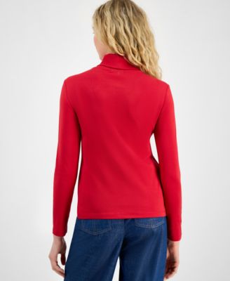 Women's Cotton Turtleneck Long-Sleeve T-Shirt, Online Only 