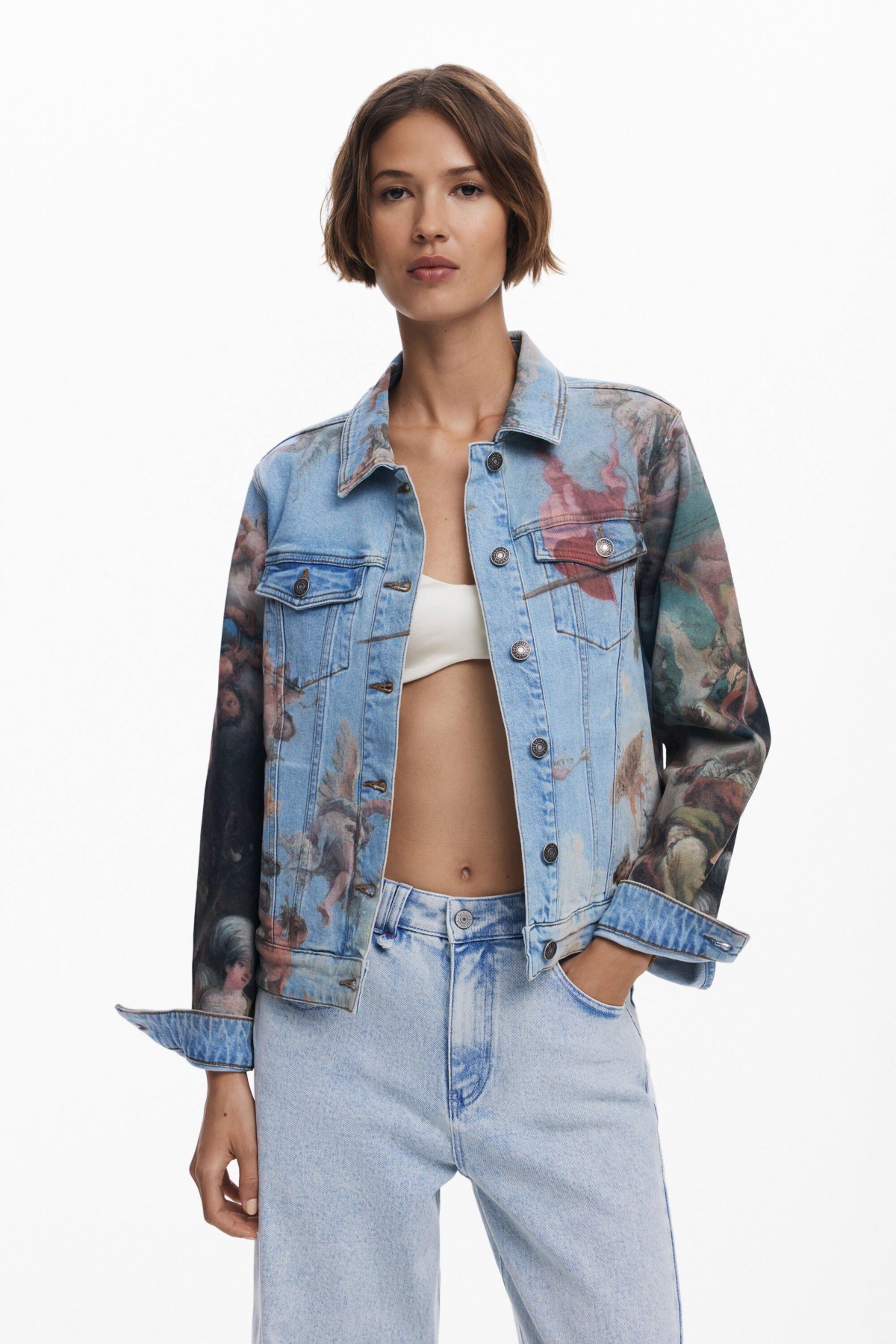 Desigual Women's Fresh Denim Jacket In Blue