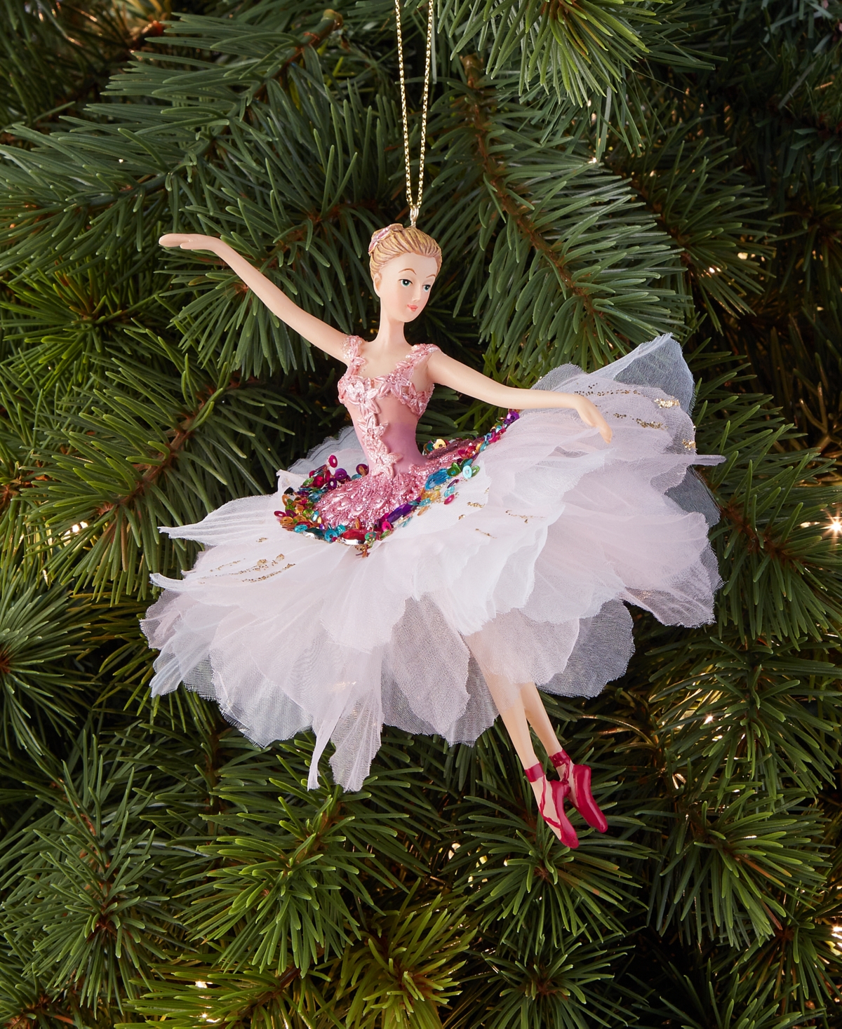 Holiday Lane Ballet Embellished Ballerina Ornament, Macy's Exclusive In Multi