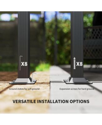 13' x 13' Aluminum Pergola with Retractable Canopy,