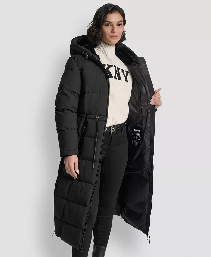 Women's Hooded Anorak Maxi Puffer Coat - thumbnail 5