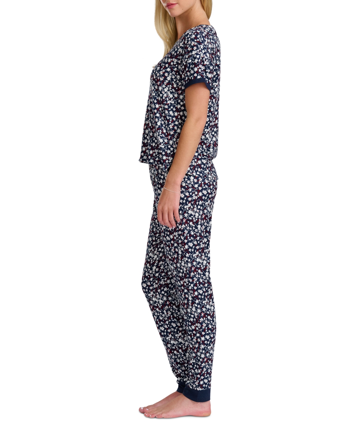 Tommy Hilfiger Women's Short Sleeve T-shirt And Jogger Set In Multi