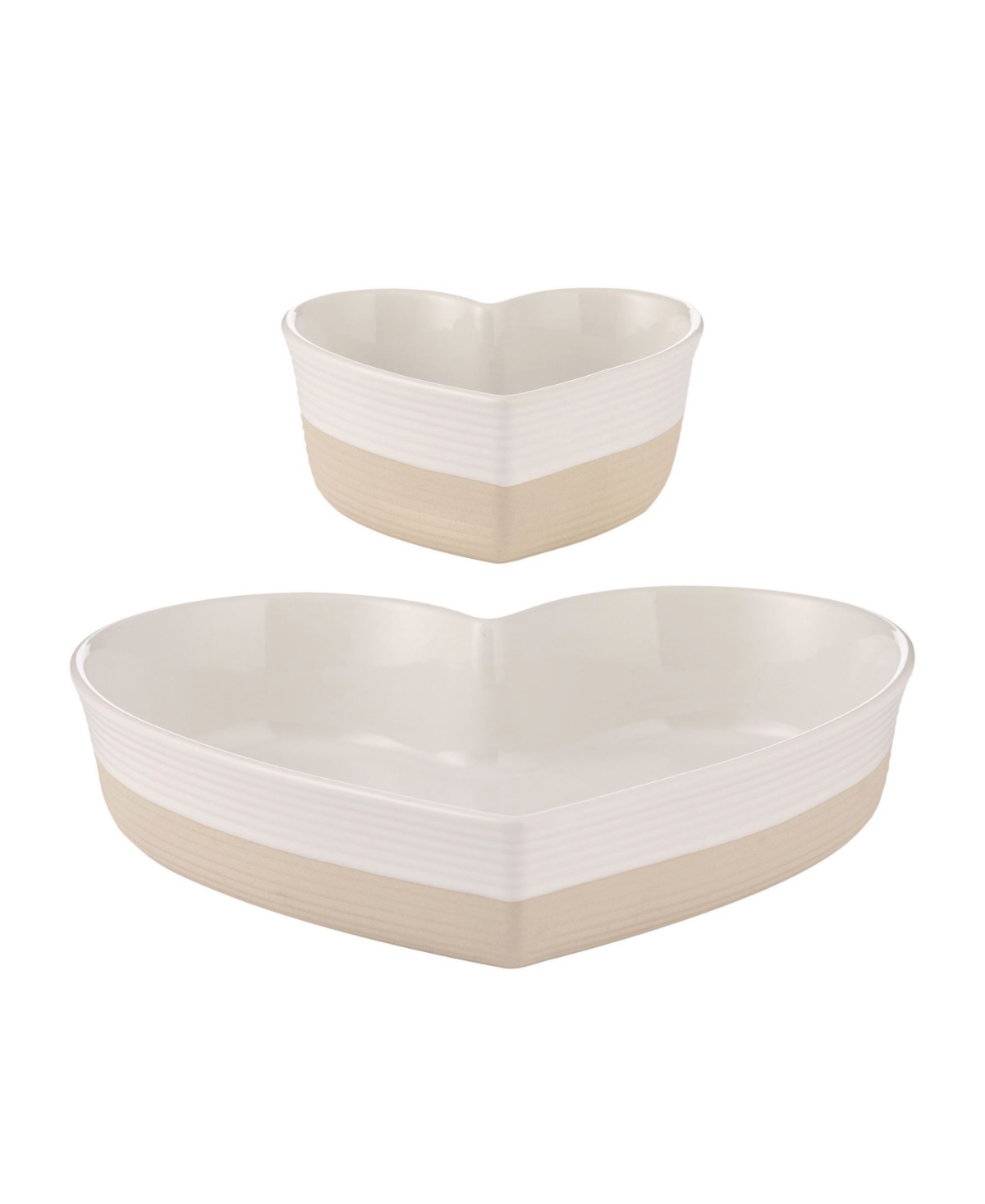 Mason Cash Rustic Charm Heart Dishes, Set Of 2 In Multi