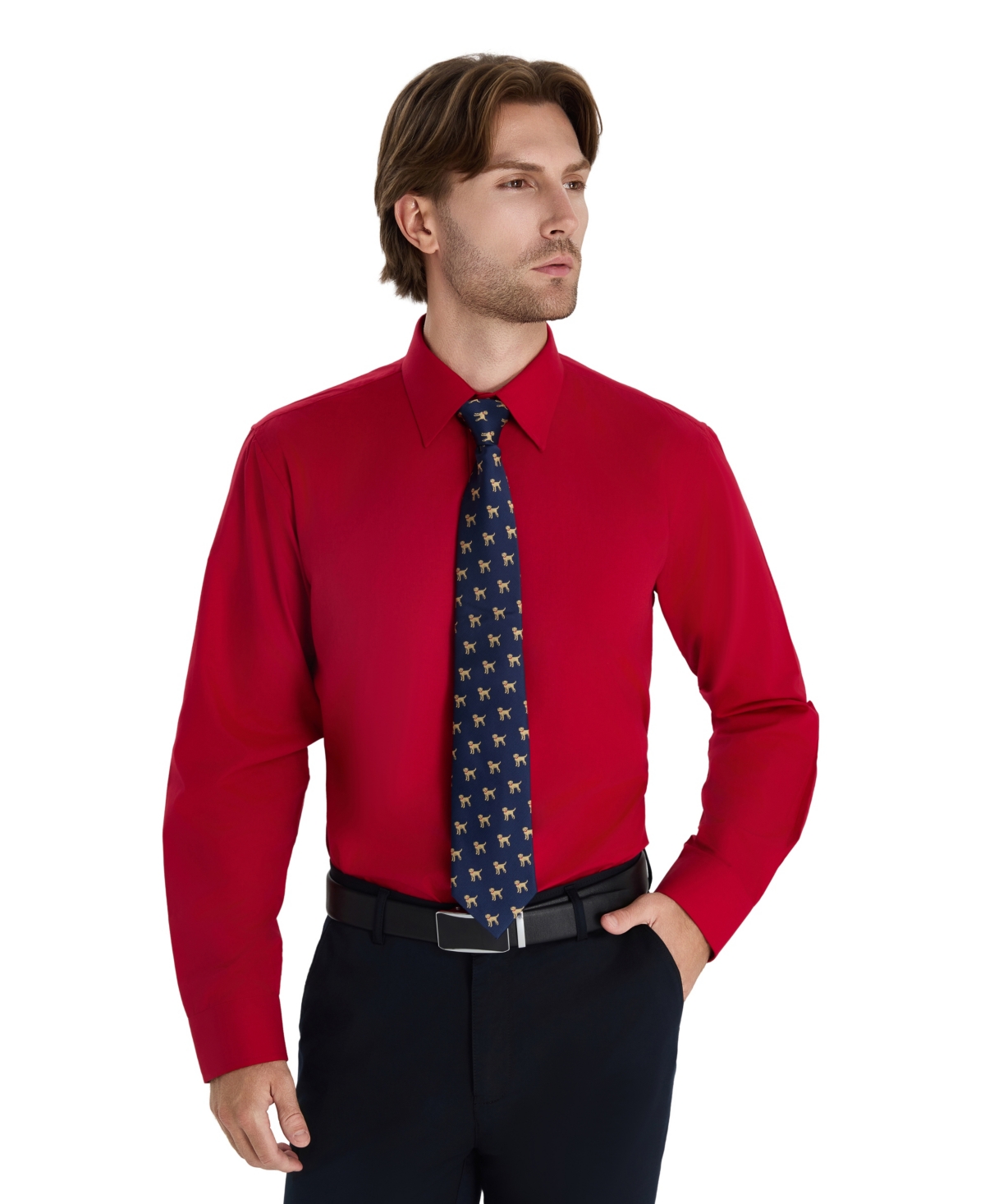 Club Room Men's Regular Fit Solid Dress Shirt, Macy's Exclusive